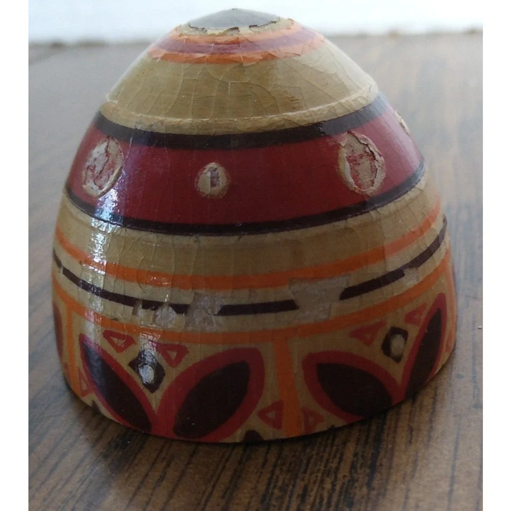 Wooden red orange